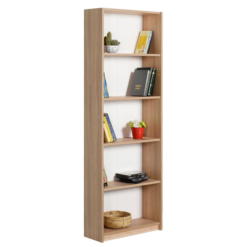 Casa si Gradina - Mobilier - Biblioteci si rafturi - Biblioteci - Biblioteca, Hanah Home, panou aglomerat melaminat, sonoma, 64x26x182 cm - Infinity.ro