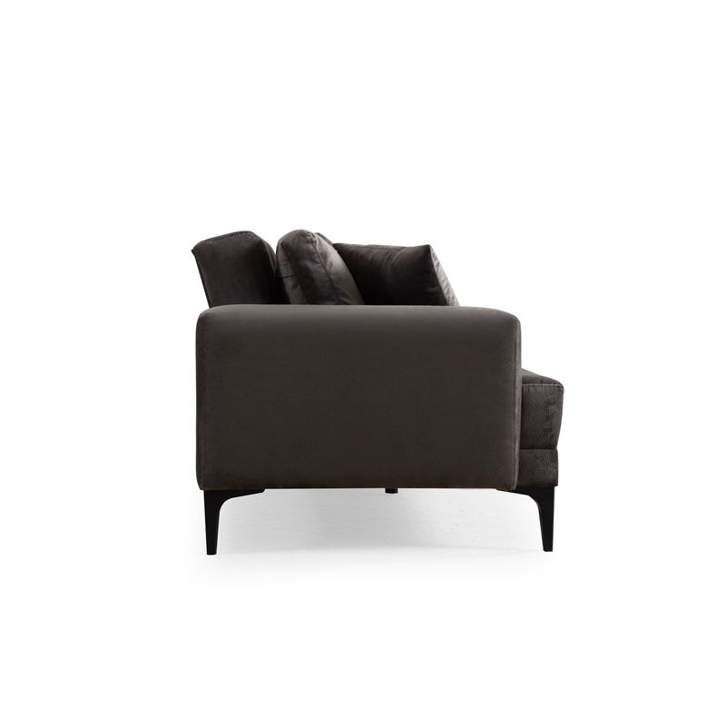 Casa si Gradina - Mobilier - Canapele si coltare - Canapele - Canapea 3 locuri, Atelier Del Sofa, lemn fag si pal, antracit, 234x100x78 cm - Infinity.ro