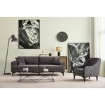 Casa si Gradina - Mobilier - Canapele si coltare - Canapele - Canapea 3 locuri, Atelier Del Sofa, lemn fag si pal, antracit, 234x100x78 cm - Infinity.ro