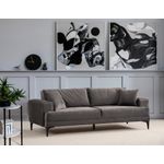 Casa si Gradina - Mobilier - Canapele si coltare - Canapele - Canapea 3 locuri, Atelier Del Sofa, lemn fag si pal, antracit, 234x100x78 cm - Infinity.ro