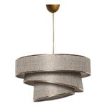 Casa si Gradina - Corpuri si surse de iluminat - Lustre si pendule - Lustra, Opviq, bumbac, bej auriu, 40x40 cm, inaltime reglabila - Infinity.ro