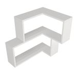Casa si Gradina - Mobilier - Biblioteci si rafturi - Etajere - Etajera de perete, Hanah Home, PAL melaminat, alb, 45x14.5x55.4 cm - Infinity.ro