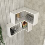 Casa si Gradina - Mobilier - Biblioteci si rafturi - Etajere - Etajera de perete, Hanah Home, PAL melaminat, alb, 45x14.5x55.4 cm - Infinity.ro