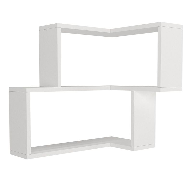 Casa si Gradina - Mobilier - Biblioteci si rafturi - Etajere - Etajera de perete, Hanah Home, PAL melaminat, alb, 45x14.5x55.4 cm - Infinity.ro