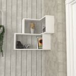 Casa si Gradina - Mobilier - Biblioteci si rafturi - Etajere - Etajera de perete, Hanah Home, PAL melaminat, alb, 45x14.5x55.4 cm - Infinity.ro