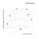 Casa si Gradina - Mobilier - Biblioteci si rafturi - Etajere - Etajera de perete, Hanah Home, PAL melaminat, alb, 45x14.5x55.4 cm - Infinity.ro