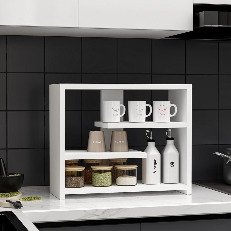 Casa si Gradina - Mobilier - Biblioteci si rafturi - Etajere - Etajera de perete, Hanah Home, pal melaminat, alb, 48.6x21.4x40 cm - Infinity.ro