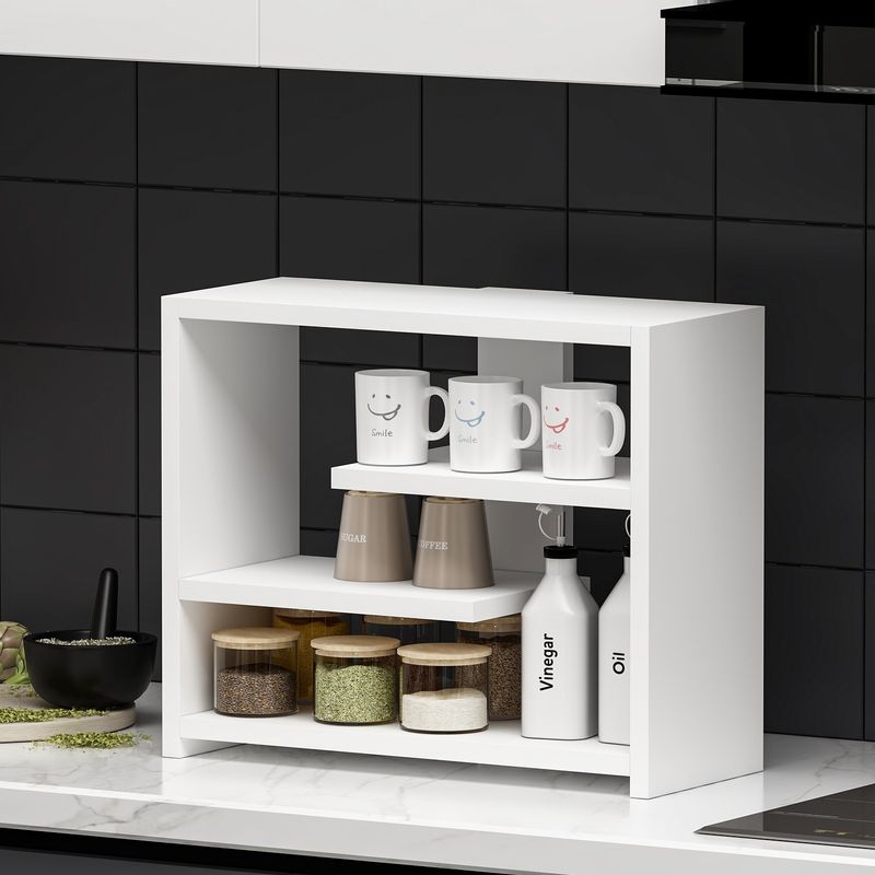 Casa si Gradina - Mobilier - Biblioteci si rafturi - Etajere - Etajera de perete, Hanah Home, pal melaminat, alb, 48.6x21.4x40 cm - Infinity.ro