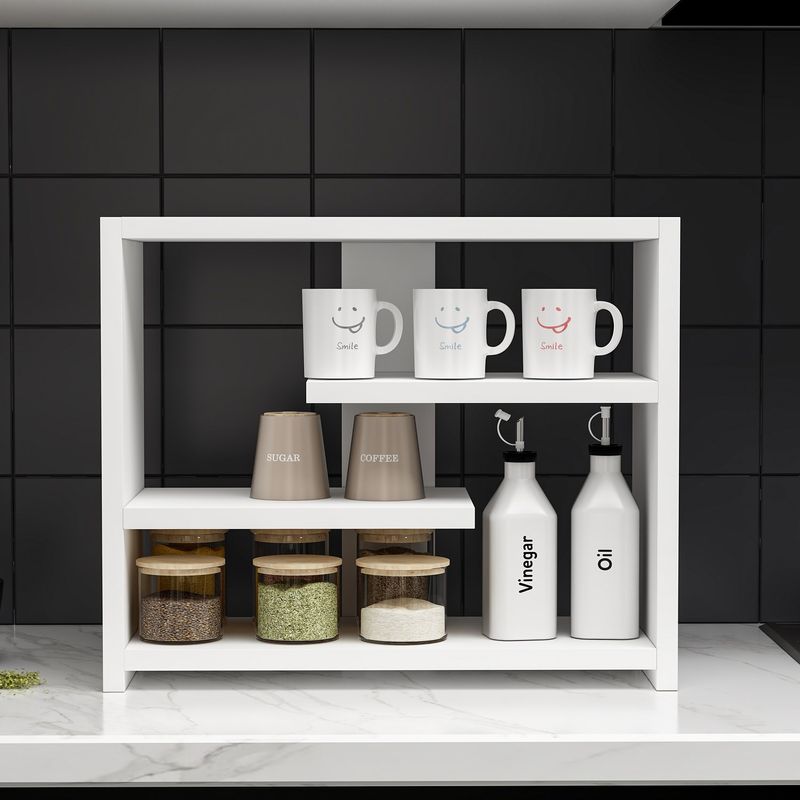 Casa si Gradina - Mobilier - Biblioteci si rafturi - Etajere - Etajera de perete, Hanah Home, pal melaminat, alb, 48.6x21.4x40 cm - Infinity.ro