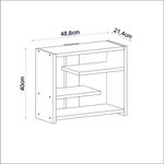 Casa si Gradina - Mobilier - Biblioteci si rafturi - Etajere - Etajera de perete, Hanah Home, pal melaminat, alb, 48.6x21.4x40 cm - Infinity.ro