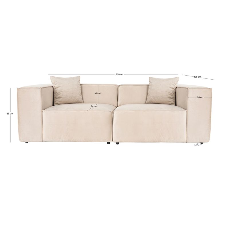 Casa si Gradina - Mobilier - Canapele si coltare - Canapele - Canapea 2 locuri, Atelier Del Sofa, in, crem, 220x108x65 cm - Infinity.ro