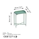 Casa si Gradina - Mobilier - Mese si birouri - Masute de cafea - Masuta de cafea, Hanah Home, metal, verde, 26x40x56 cm - Infinity.ro
