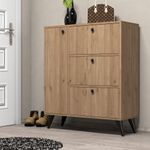 Casa si Gradina - Mobilier - Dulapuri si sifoniere - Dulapuri pantofi - Dulap pantofi, Hanah Home, pal melaminat, stejar, 90x35x105 cm - Infinity.ro