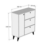 Casa si Gradina - Mobilier - Dulapuri si sifoniere - Dulapuri pantofi - Dulap pantofi, Hanah Home, pal melaminat, stejar, 90x35x105 cm - Infinity.ro