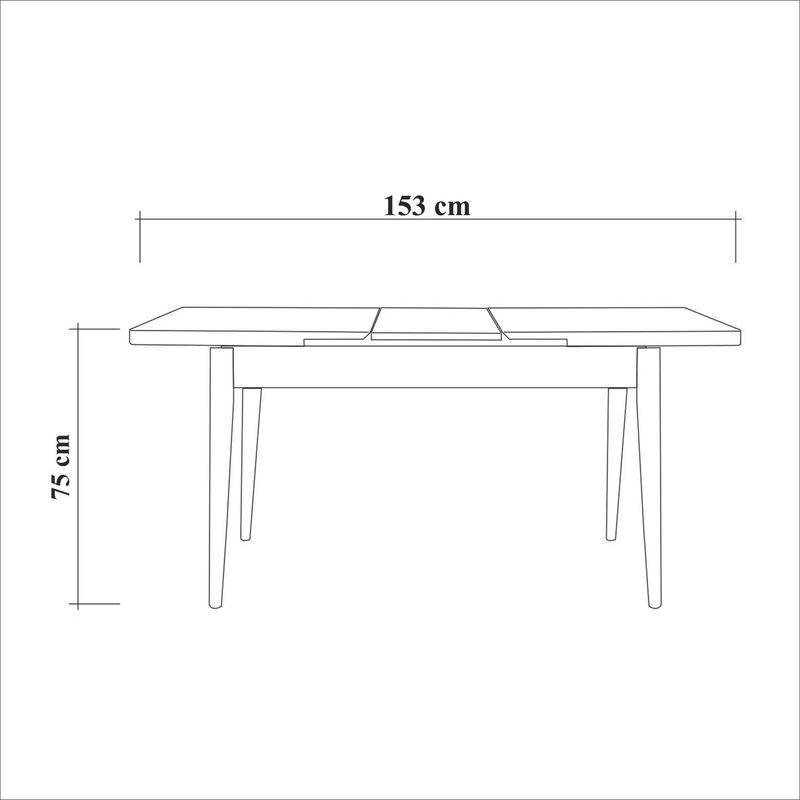 Casa si Gradina - Mobilier - Seturi de mobilier - Seturi mese si scaune - Set masa extensibila si scaune, Hanah Home, PAL melaminat, pin atlantic alb gri, 120-153x75x77 cm - Infinity.ro