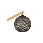 Casa si Gradina - Corpuri si surse de iluminat - Veioze si lampi - Veioze - Veioza, Opviq, lemn de pin, iuta, ecru maro negru, 32x32x60 cm - Infinity.ro