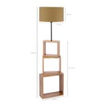 Casa si Gradina - Corpuri si surse de iluminat - Veioze si lampi - Lampadare - Lampadar, Opviq, mdf si lemn, maro deschis, 20x37x140 cm - Infinity.ro