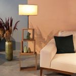 Casa si Gradina - Corpuri si surse de iluminat - Veioze si lampi - Lampadare - Lampadar, Opviq, mdf si lemn, maro deschis, 20x37x140 cm - Infinity.ro