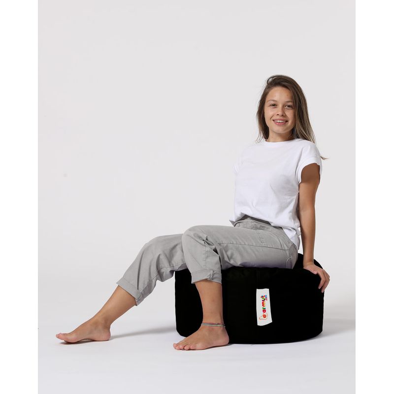 Casa si Gradina - Mobilier - Scaune si fotolii - Tabureti - Taburet de gradina, Hanah Home, poliester, negru, 55x55x30 cm - Infinity.ro