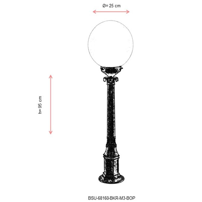 Casa si Gradina - Corpuri si surse de iluminat - Iluminat exterior - Stalpi - Lampa de exterior tip stalp, Opviq, abs si polietilena, maro, 95x25 cm - Infinity.ro