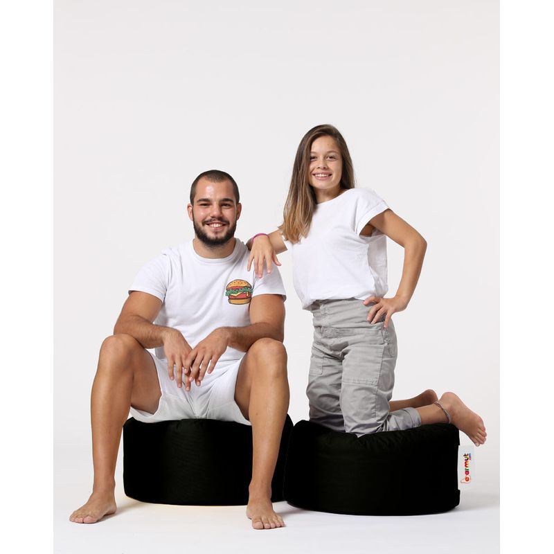 Casa si Gradina - Mobilier - Scaune si fotolii - Tabureti - Taburet de gradina, Hanah Home, poliester, negru, 55x55x30 cm - Infinity.ro