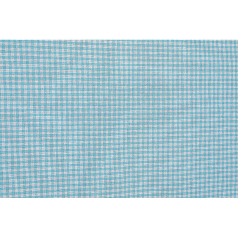 Casa si Gradina - Textile si covoare - Textile bucatarie - Fete de masa - Fata de masa, Hermia, turcoaz, 170x170 cm, 100% bumbac, model in carouri - Infinity.ro