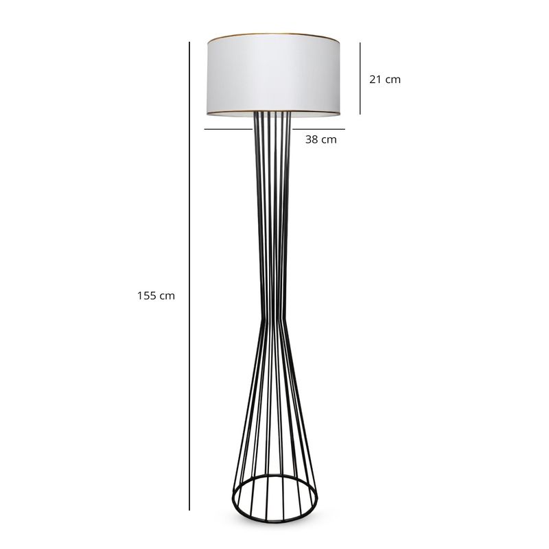 Casa si Gradina - Corpuri si surse de iluminat - Veioze si lampi - Lampadare - Lampadar, Opviq, metal, alb, 155 cm - Infinity.ro