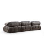 Casa si Gradina - Mobilier - Canapele si coltare - Canapele - Canapea 3 locuri, Hanah Home, lemn fag si pal, gri, 288x95x75 cm - Infinity.ro