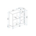 Casa si Gradina - Mobilier - Dulapuri si sifoniere - Dulapuri - Dulap multifunctional, Hanah Home, panou de particule melaminat, pin atlantic, 90x29.6x90.6 cm - Infinity.ro