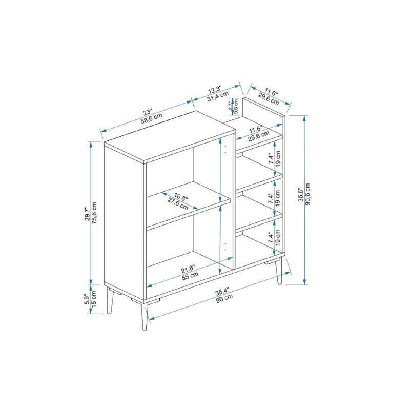 Casa si Gradina - Mobilier - Dulapuri si sifoniere - Dulapuri - Dulap multifunctional, Hanah Home, panou de particule melaminat, pin atlantic, 90x29.6x90.6 cm - Infinity.ro