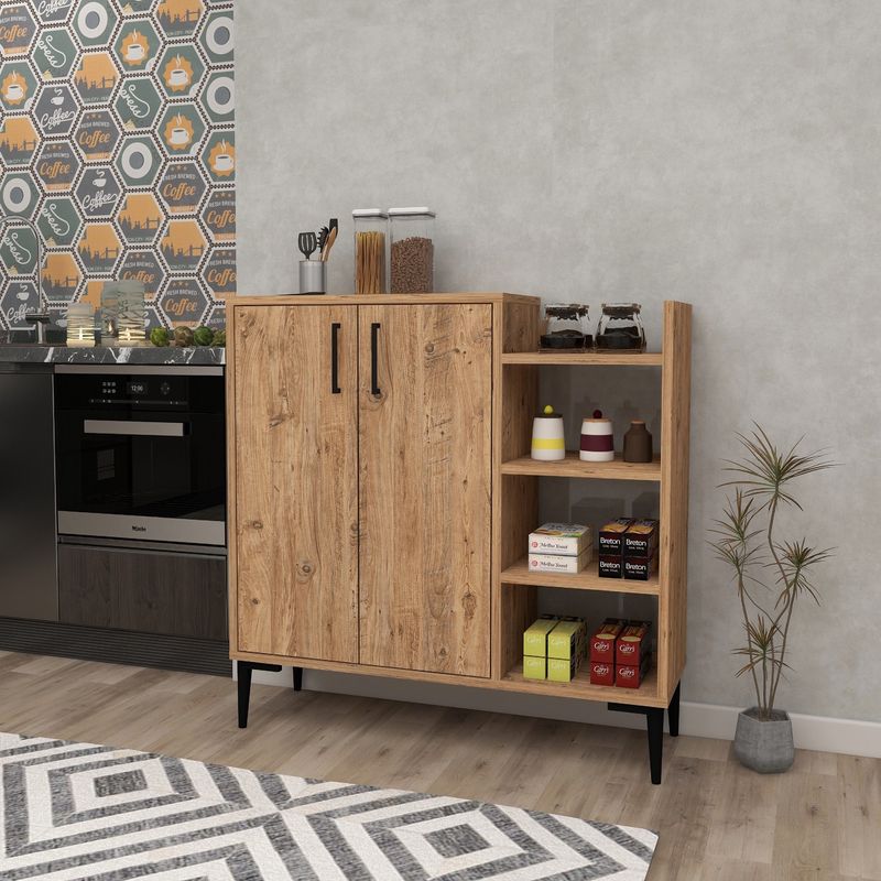 Casa si Gradina - Mobilier - Dulapuri si sifoniere - Dulapuri - Dulap multifunctional, Hanah Home, panou de particule melaminat, pin atlantic, 90x29.6x90.6 cm - Infinity.ro