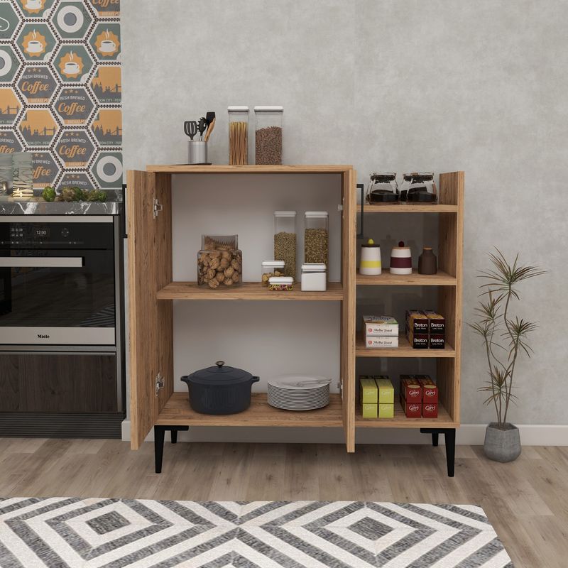 Casa si Gradina - Mobilier - Dulapuri si sifoniere - Dulapuri - Dulap multifunctional, Hanah Home, panou de particule melaminat, pin atlantic, 90x29.6x90.6 cm - Infinity.ro