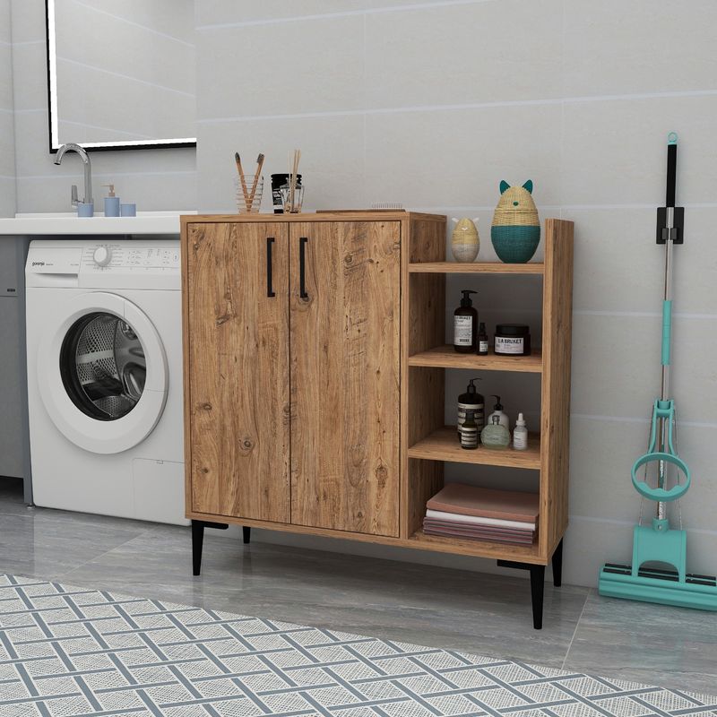 Casa si Gradina - Mobilier - Dulapuri si sifoniere - Dulapuri - Dulap multifunctional, Hanah Home, panou de particule melaminat, pin atlantic, 90x29.6x90.6 cm - Infinity.ro