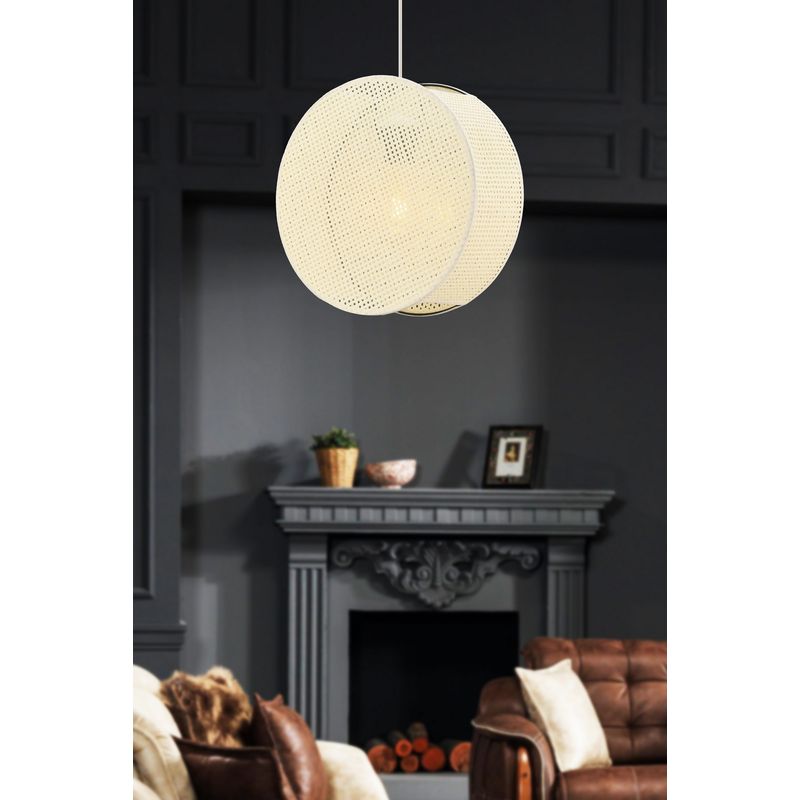 Casa si Gradina - Corpuri si surse de iluminat - Lustre si pendule - Lustra, Opviq, metal, bej alb, 24x9 cm, inaltime 65 cm - Infinity.ro