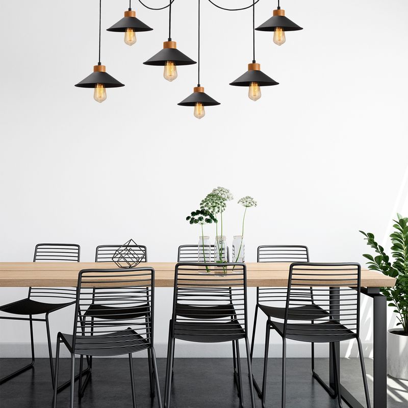 Casa si Gradina - Corpuri si surse de iluminat - Lustre si pendule - Lustra, Opviq, fier, negru, diametru 144 cm, inaltime reglabila - Infinity.ro