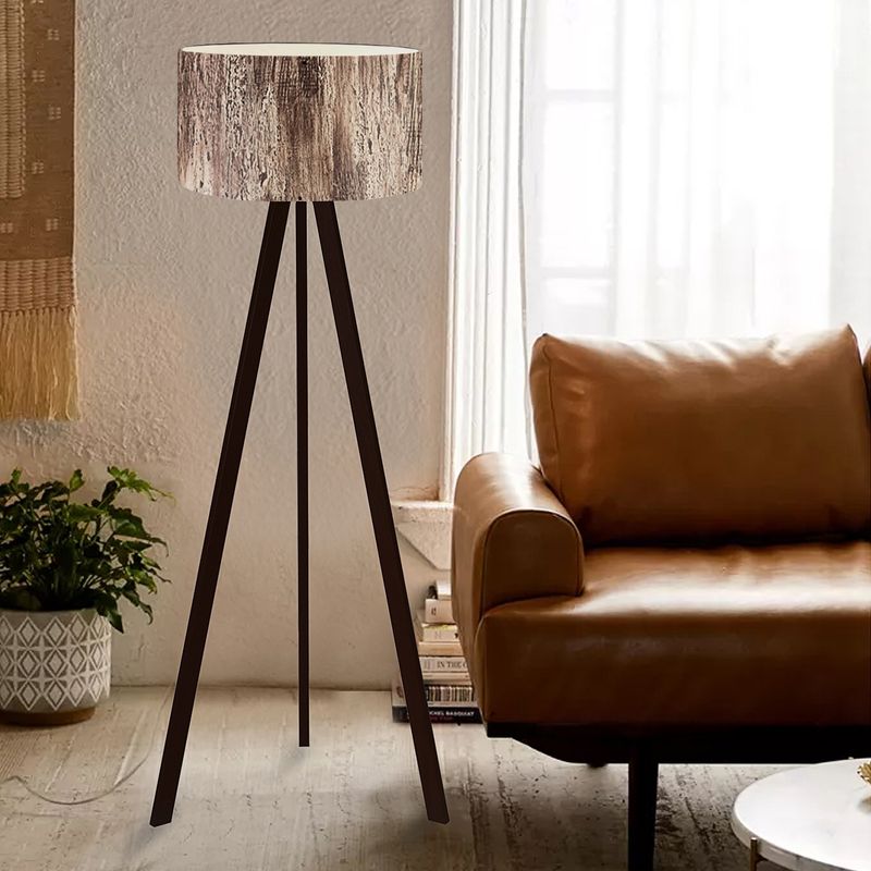 Casa si Gradina - Corpuri si surse de iluminat - Veioze si lampi - Lampadare - Lampadar, Opviq, pvc, picioare mdf, culoare lemn, 140 cm - Infinity.ro