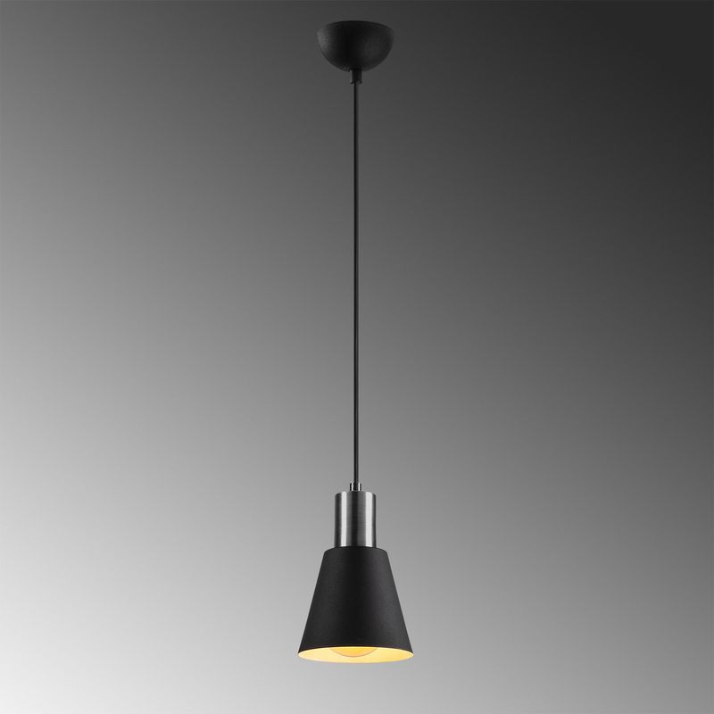 Casa si Gradina - Corpuri si surse de iluminat - Lustre si pendule - Lustra, Opviq, fier, negru si nichel, diametru 14 cm, inaltime reglabila - Infinity.ro
