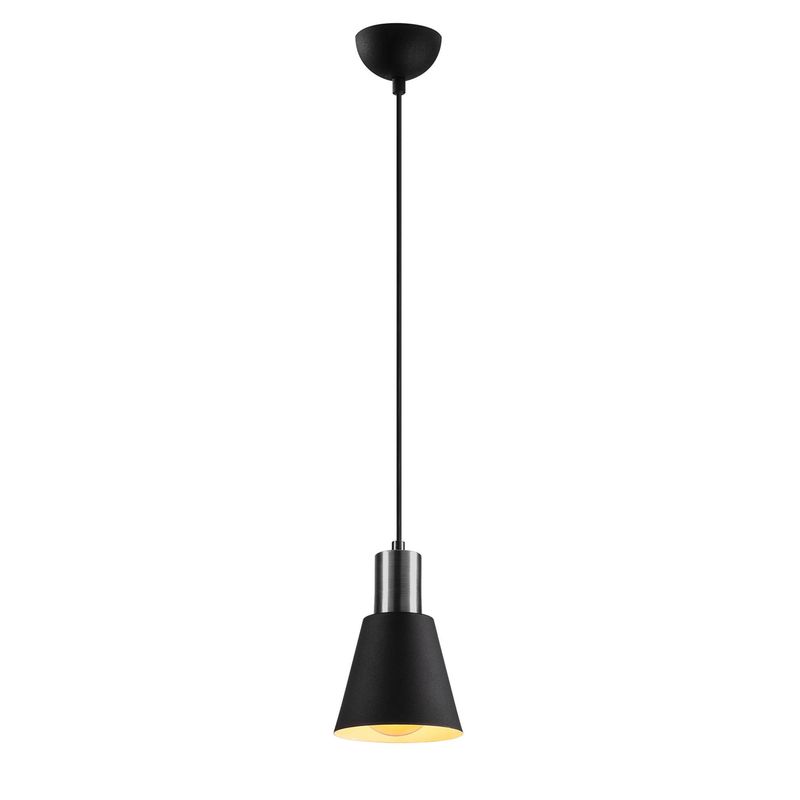 Casa si Gradina - Corpuri si surse de iluminat - Lustre si pendule - Lustra, Opviq, fier, negru si nichel, diametru 14 cm, inaltime reglabila - Infinity.ro