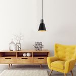 Casa si Gradina - Corpuri si surse de iluminat - Lustre si pendule - Lustra, Opviq, fier, negru si nichel, diametru 14 cm, inaltime reglabila - Infinity.ro