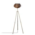Casa si Gradina - Corpuri si surse de iluminat - Veioze si lampi - Lampadare - Lampadar, Opviq, metal, antichizat, 160 cm, capac bambus replica - Infinity.ro