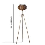Casa si Gradina - Corpuri si surse de iluminat - Veioze si lampi - Lampadare - Lampadar, Opviq, metal, antichizat, 160 cm, capac bambus replica - Infinity.ro