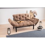Casa si Gradina - Mobilier - Canapele si coltare - Canapele - Canapea extensibila 2 locuri, Atelier Del Sofa, microfibra, maro deschis, 155x85x70 cm - Infinity.ro