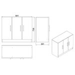 Casa si Gradina - Mobilier - Dulapuri si sifoniere - Dulapuri - Dulap multifunctional, Hanah Home, pal melaminat, nuc si antracit, 89.1x38.1x73.8 cm - Infinity.ro