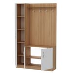 Casa si Gradina - Mobilier - Organizare si depozitare - Cuiere - Cuier, Hanah Home, pal melaminat, alb si tec, 110x31.8x180 cm - Infinity.ro