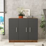 Casa si Gradina - Mobilier - Dulapuri si sifoniere - Dulapuri - Dulap multifunctional, Hanah Home, pal melaminat, nuc si antracit, 89.1x38.1x73.8 cm - Infinity.ro