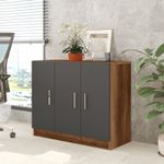Casa si Gradina - Mobilier - Dulapuri si sifoniere - Dulapuri - Dulap multifunctional, Hanah Home, pal melaminat, nuc si antracit, 89.1x38.1x73.8 cm - Infinity.ro