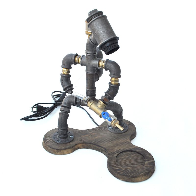 Casa si Gradina - Bucatarie si vesela - Accesorii bar - Carafe si decantoare - Dozator de bauturi, Hanah Home, metal, nuc si negru, 37x40x27 cm - Infinity.ro