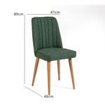Casa si Gradina - Mobilier - Scaune si fotolii - Scaune - Scaun, Hanah Home, panou aglomerat melaminat, pin atlantic si verde, 47x46x89 cm - Infinity.ro