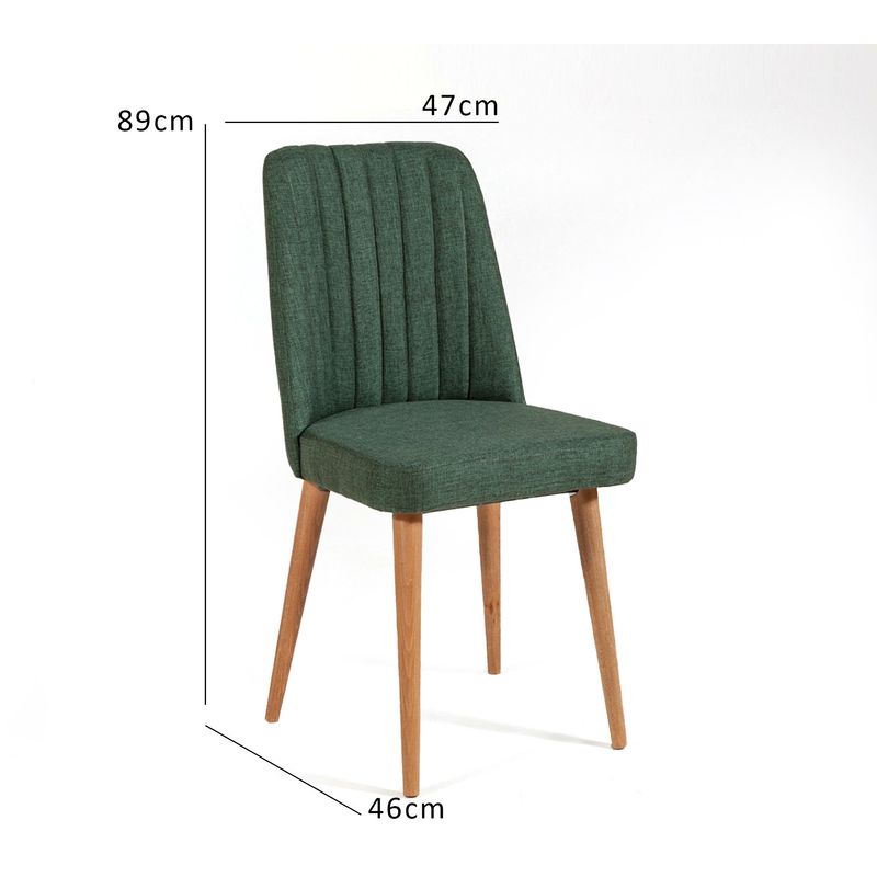 Casa si Gradina - Mobilier - Scaune si fotolii - Scaune - Scaun, Hanah Home, panou aglomerat melaminat, pin atlantic si verde, 47x46x89 cm - Infinity.ro