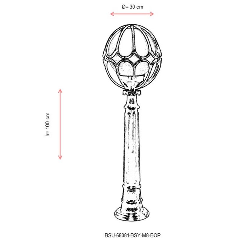 Casa si Gradina - Corpuri si surse de iluminat - Iluminat exterior - Stalpi - Lampa de podea pentru exterior, Opviq, abs si polietilena, negru, 100x30 cm - Infinity.ro